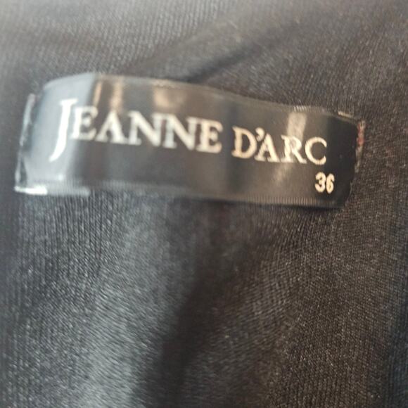 Jeanne D'arc Black Floral Midi Dress Fit & Flare Women's Size 36 6 S 3445 - Picture 3 of 7